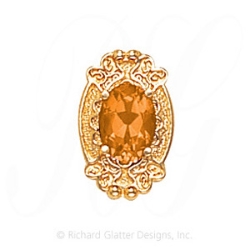 GS483 CIT - 14 Karat Gold Citrine Slide 